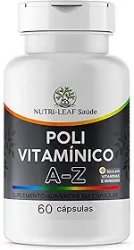 Polivitamínico A-Z – Vitaminas e Minerais para Imunidade, Cansaço Físico e Mental, Energia e Saúde Diária – Suplemento com Alta Absorção – NUTRI-LEAF Saúde