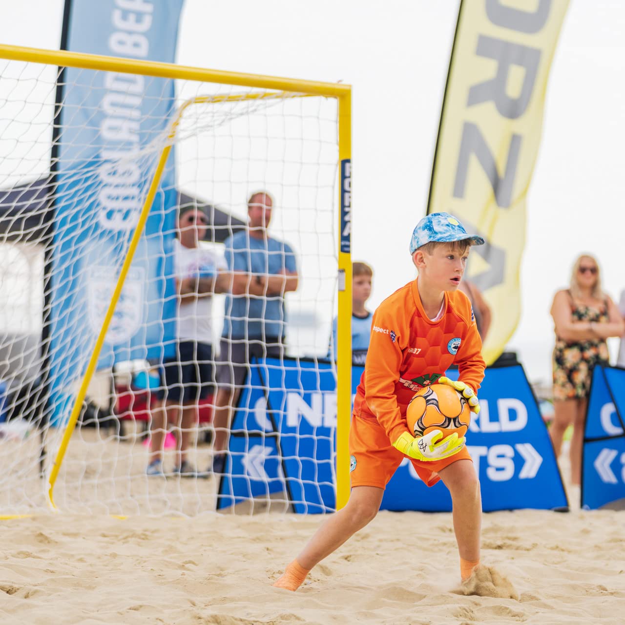 FORZA 3,66 m x 1,83 m Alu60 składana bramka do piłki nożnej | bramka do piłki nożnej na plażę i do ogrodu | słupki bramkowe dla dzieci | sprzęt treningowy piłkarski (para)
