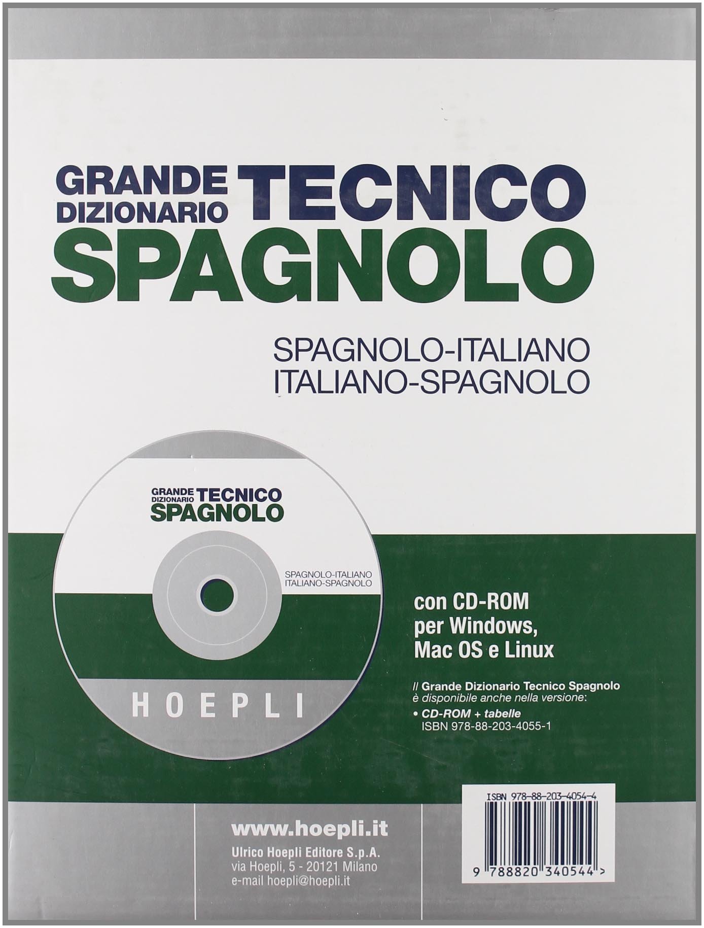 Grande dizionario tecnico spagnolo. Spagnolo-italiano, italiano-spagnolo. Ediz. bilingue. Con CD-ROM
