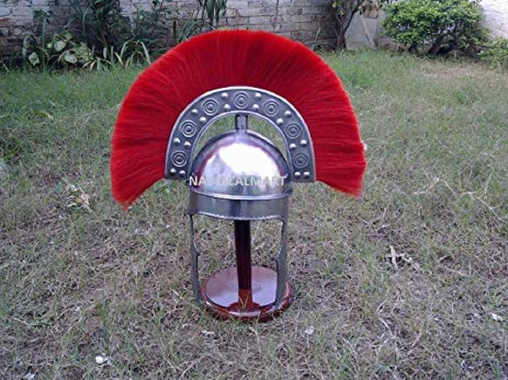 NauticalMart Rome HBO Helmet with Red Plume Halloween Costume