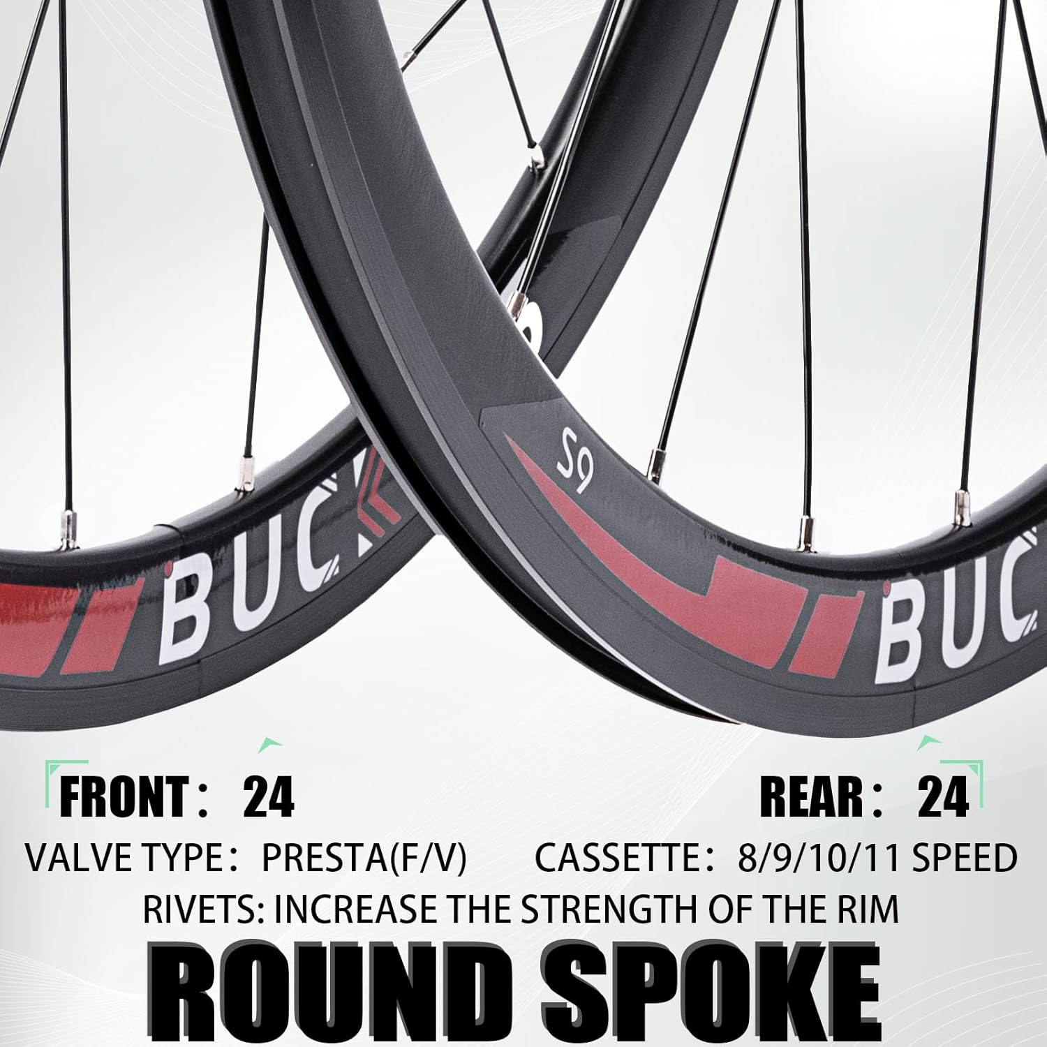 BUCKLOS Wheelset Spoke and Rim Details