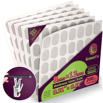 GreenFix Gel Adhesive Dots 200PCs - Sticky Dots Clear Double Sided Removable - Sticky Tack for Collectibles & Figurines, Home Decor, Arts & Crafts - Clear Sticky Gel
