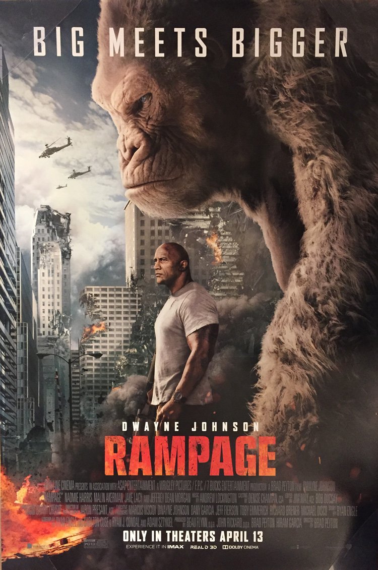 Amazon.com: RAMPAGE MOVIE POSTER 2 Sided ORIGINAL FINAL 27x40