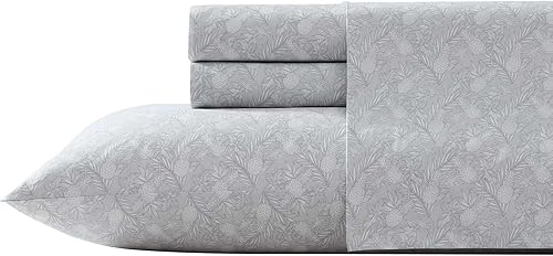 Miniatura 8 de Tommy Bahama - Sábanas tamaño Queen, juego de ropa de cama de percal de algodón, crujiente y fresco, decoración elegante para el hogar (verde flor