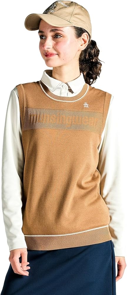 Amazon | [マンシングウェア] ニットベスト クルーネック 袖なし