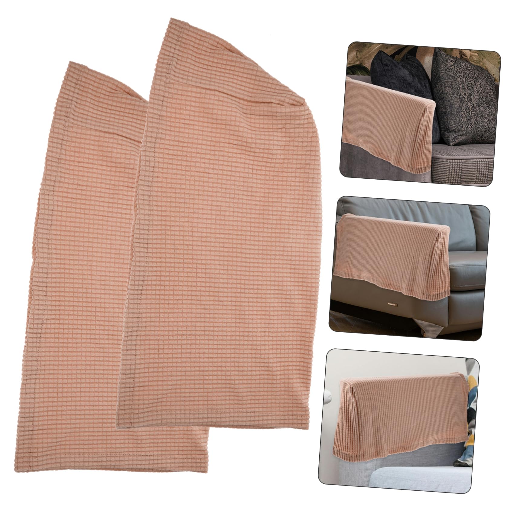 STOBAZA 4 Paare Armlehnenabdeckung Arm Ärmel Sofa Stuhlhussen Couch Stuhlarmlehnenbezug Armlehnenbezüge Für Stühle Stuhlarmschoner Sesselbezüge Polarfleece rutschfeste Abdeckung Nordisch