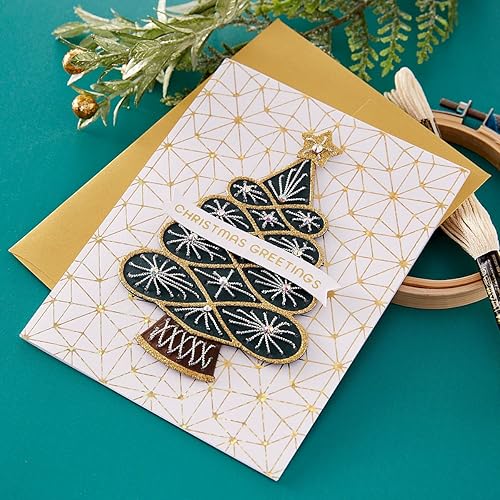 Miniatura 6 de Spellbinders Troqueles grabados para árbol de Navidad cosidos, metal
