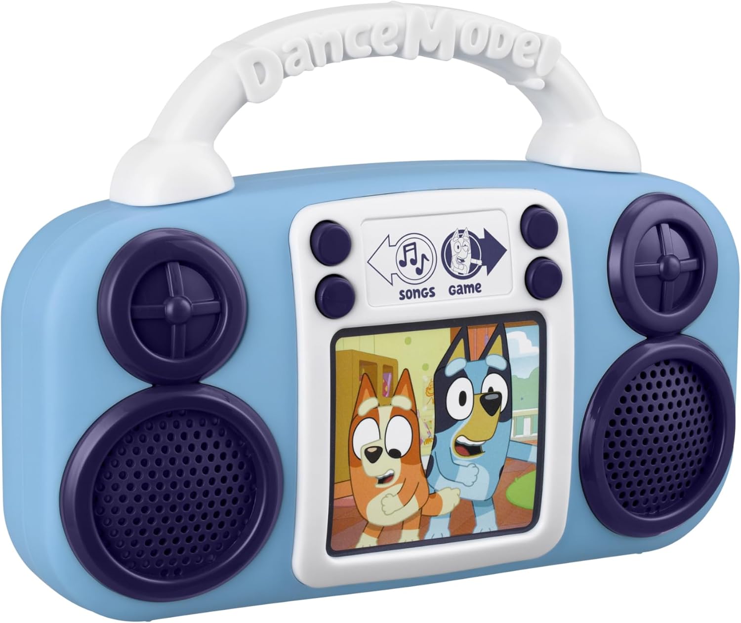 eKids Bluey Toy Music Player, Toddler Toy with Built-in Music and Lights (Bluey)