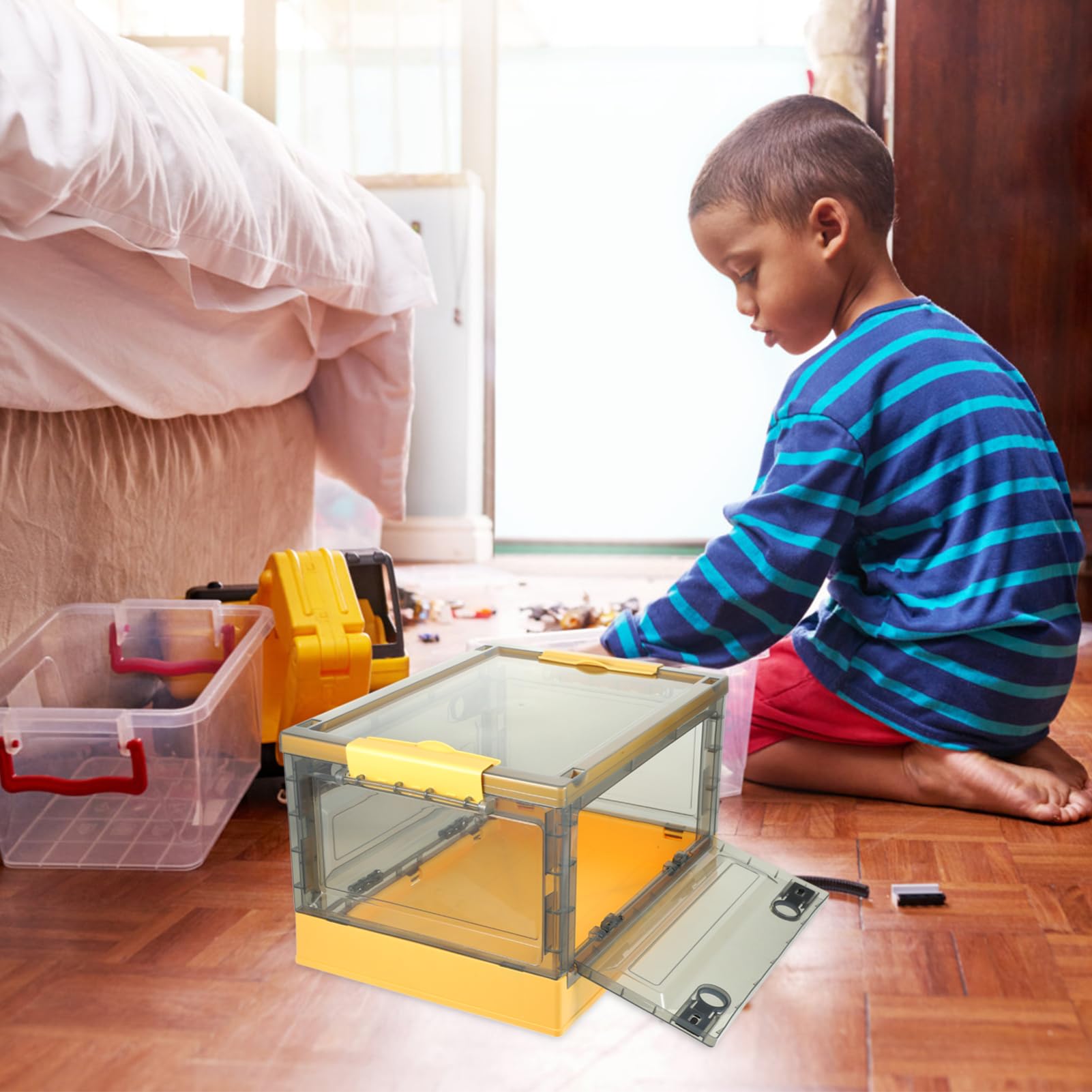 MAGICLULU Große Transparente Kunststoffbox Mit Deckel Multifunktionale Aufbewahrungsbox Für Haushaltskleidung Und Kleinigkeiten Praktischer Organizer Für Schmuck Und Werkzeuge