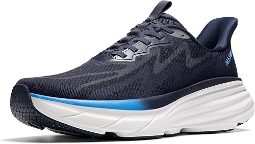 ALLSWIFIT Men's Slip On Walking Shoes Hands-Free Cushion Running Tennis ActiveSolid Non-Slip Comfortable Workout Gym Athletic Fashion Sneakers