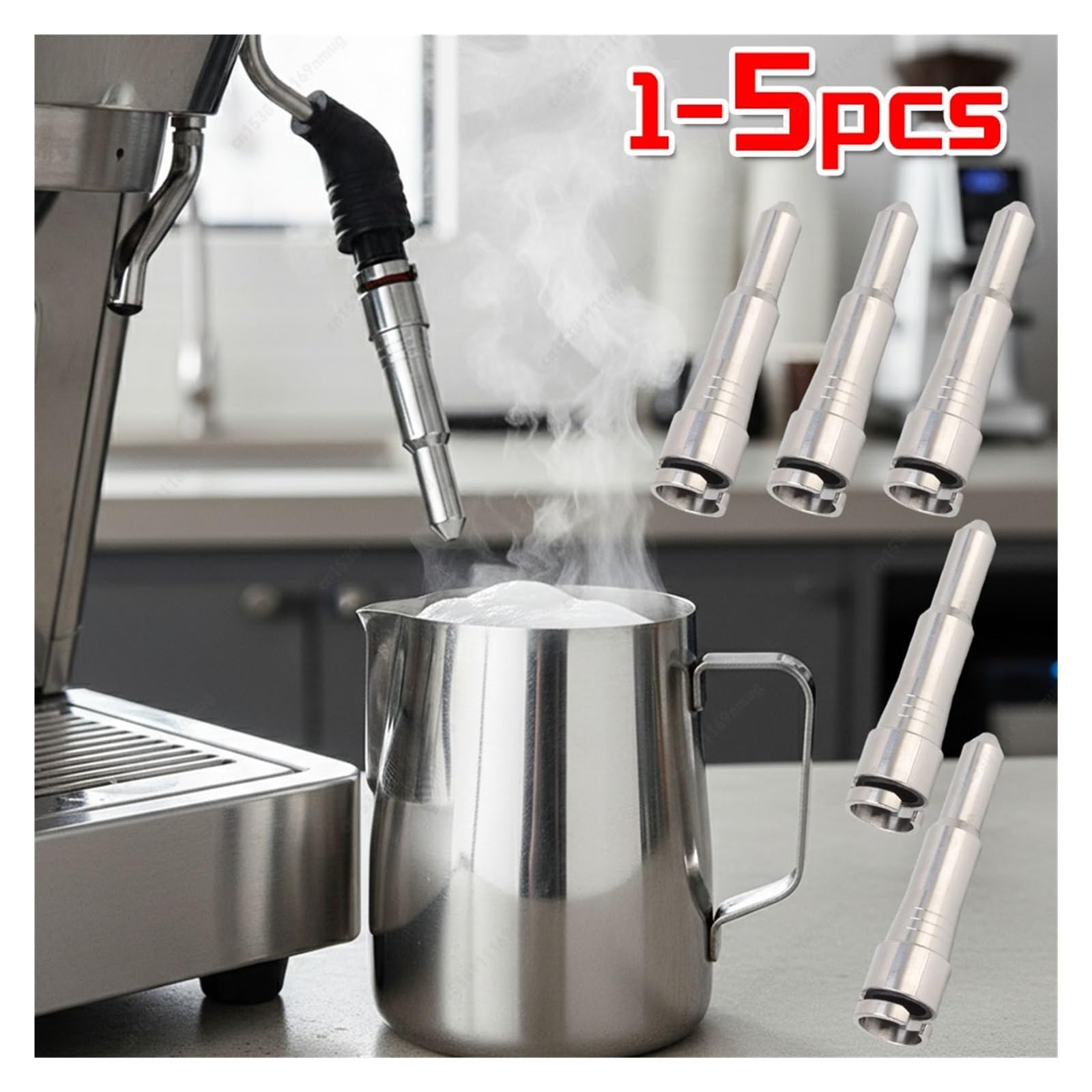 Ugello A Vapore Tubo Interno In Schiuma For Macchina Da Caffè Antiruggine Ugello A Vapore Lavabile Montalatte, Compatibile Con Delonghi, ECP3420 310 330 EC680 685(Inner 32mm8)
