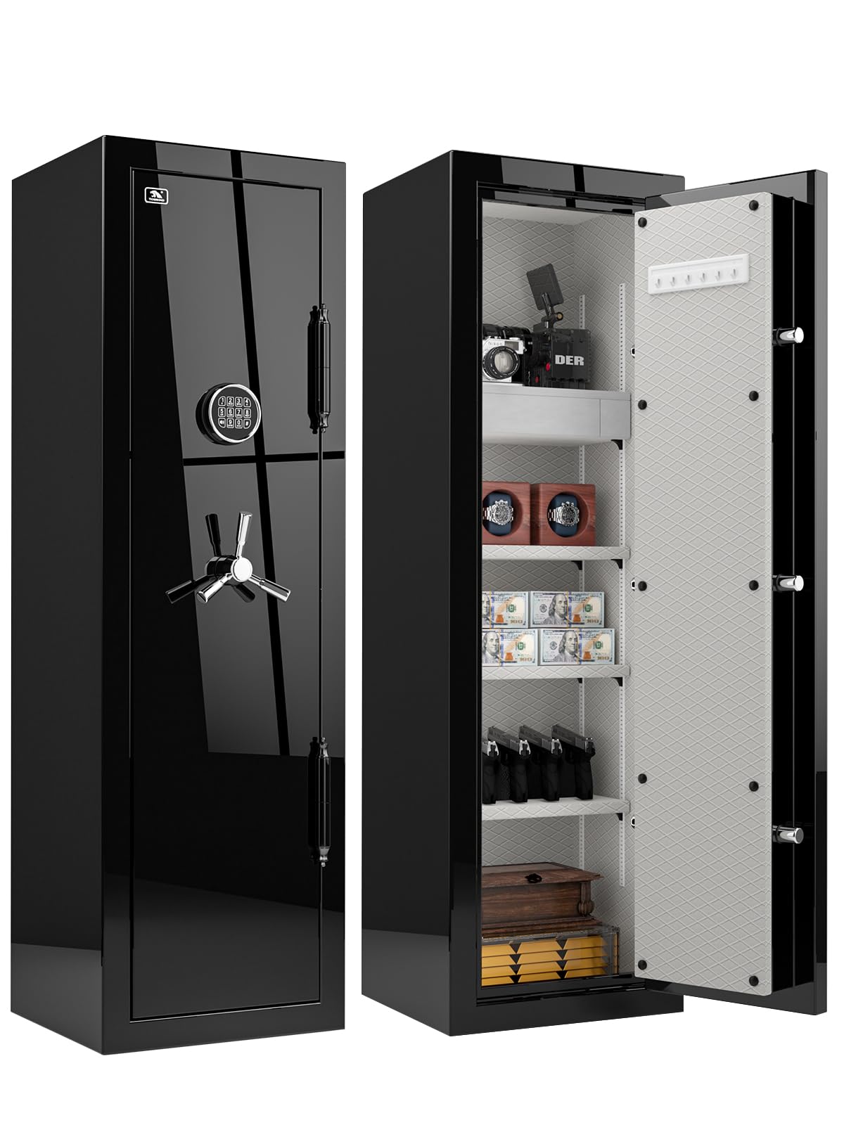 TIGERKING Fireproof Safe with Digital Lock, Heavy Duty Safes Box, 8.12 cu.ft Large Safe for Home Business Office