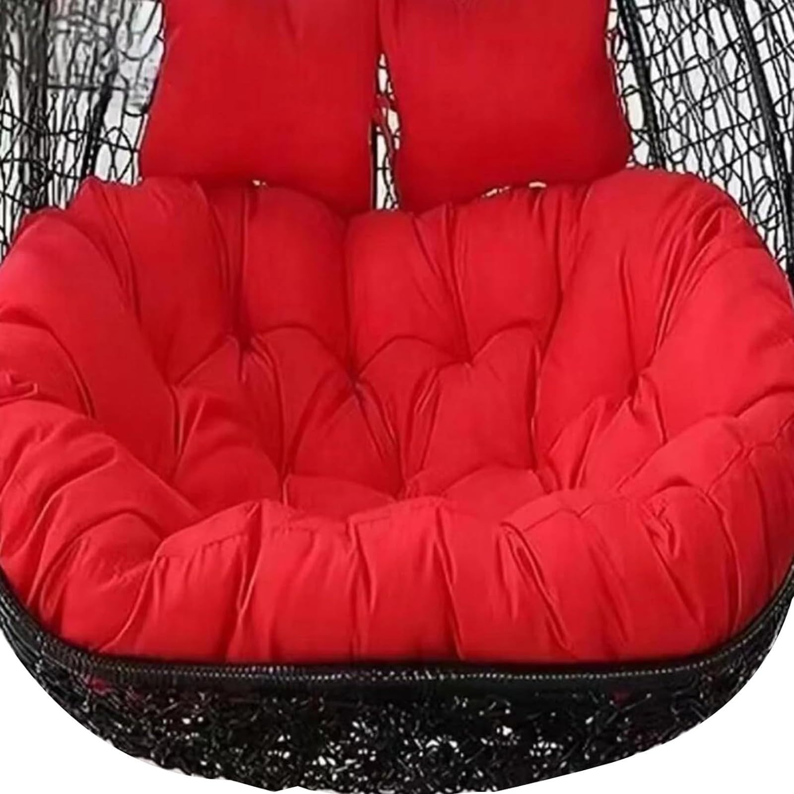 Egg Chair Swing Cushion Outdoor, 2 Person Hanging Egg Chair Cushion, Double Hanging Basket Chair Cushion, Hanging Hammock Chair Cushion Replacement (Only Cushion)(G,150 * 110cm/59 * 43in)