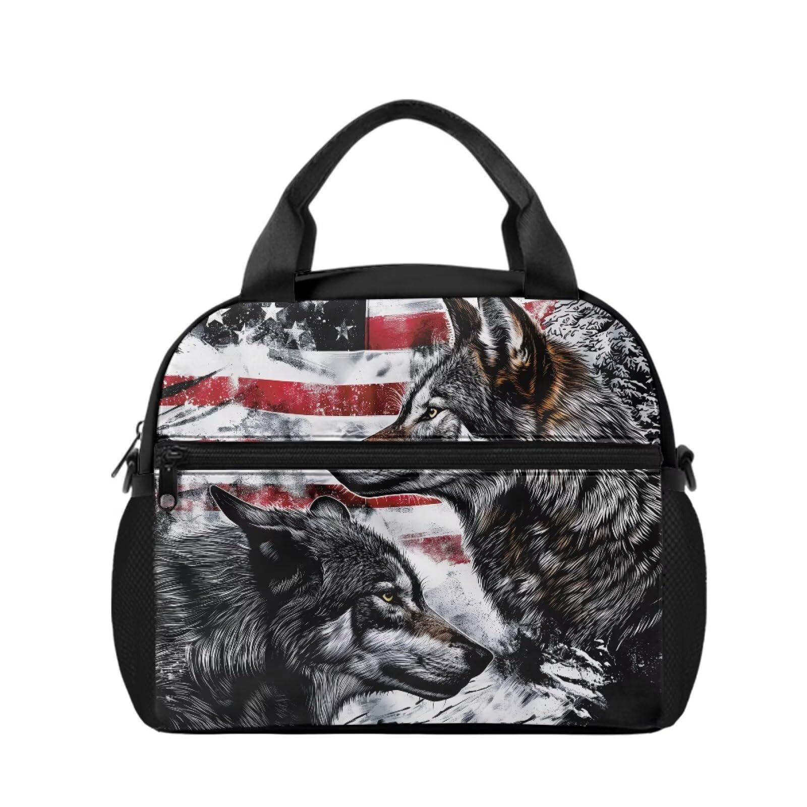 Lonchera escolar con águila americana ideal para excursiones y colegio