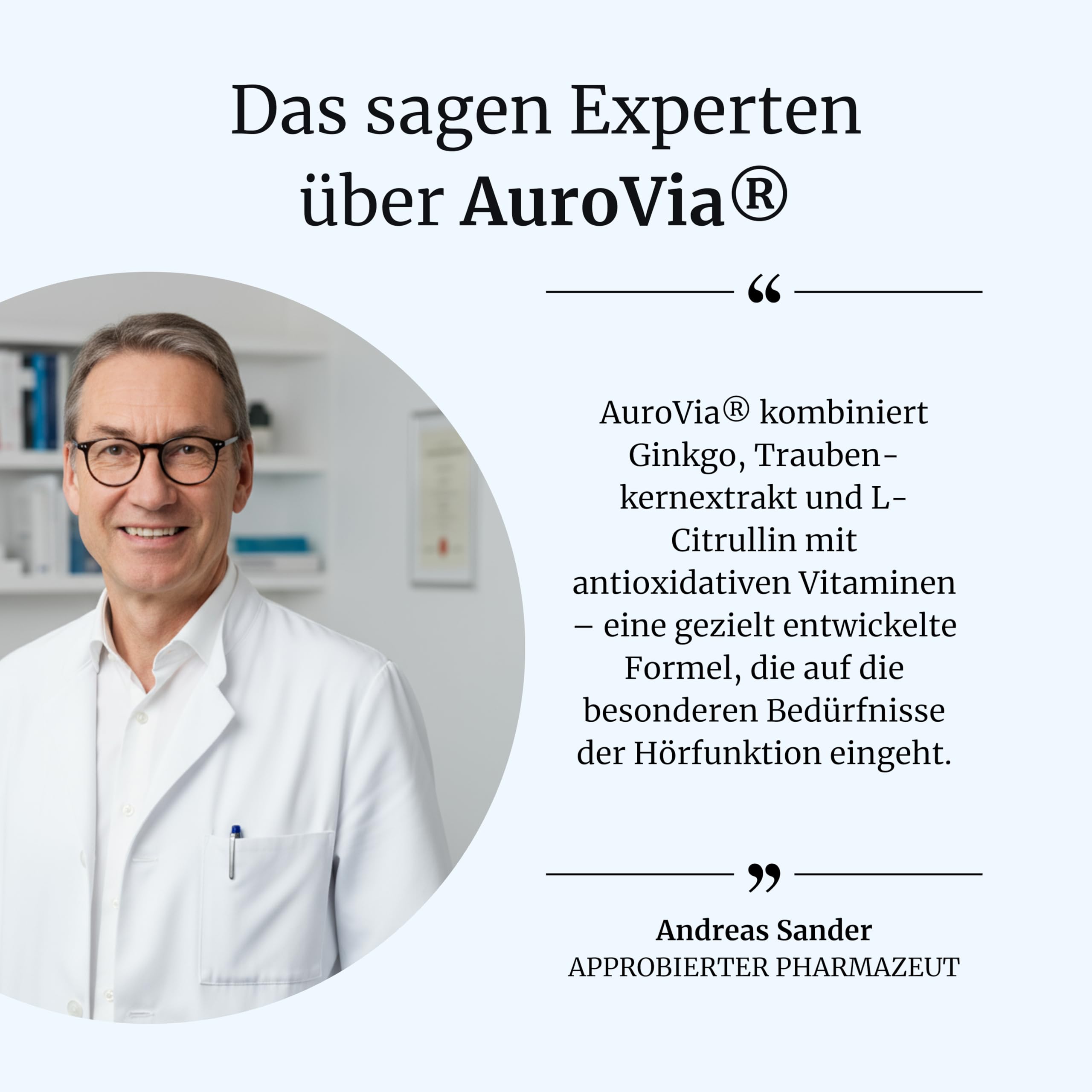 FORTEA® - Hörfunktion Kapseln in Apothekenqualität - AuroVia - Unterstützung für Ohren- und Hörfunktion - Komplex mit Ginkgo Biloba, Traubenkern und Vitamin B1, Vitamin B6, Vitamin B12-6x 30 Stück