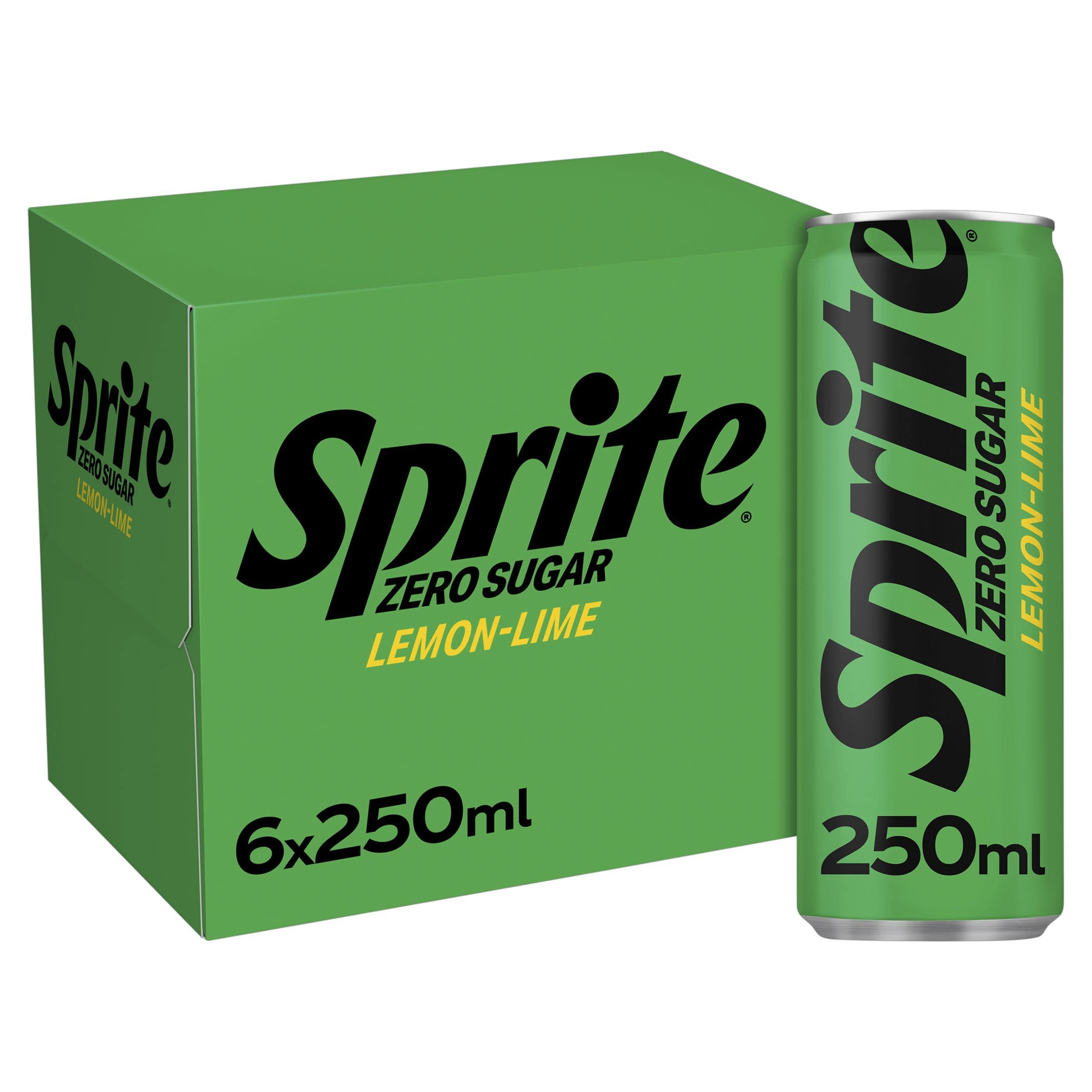 SpriteNo Sugar, 6 x 250 ml