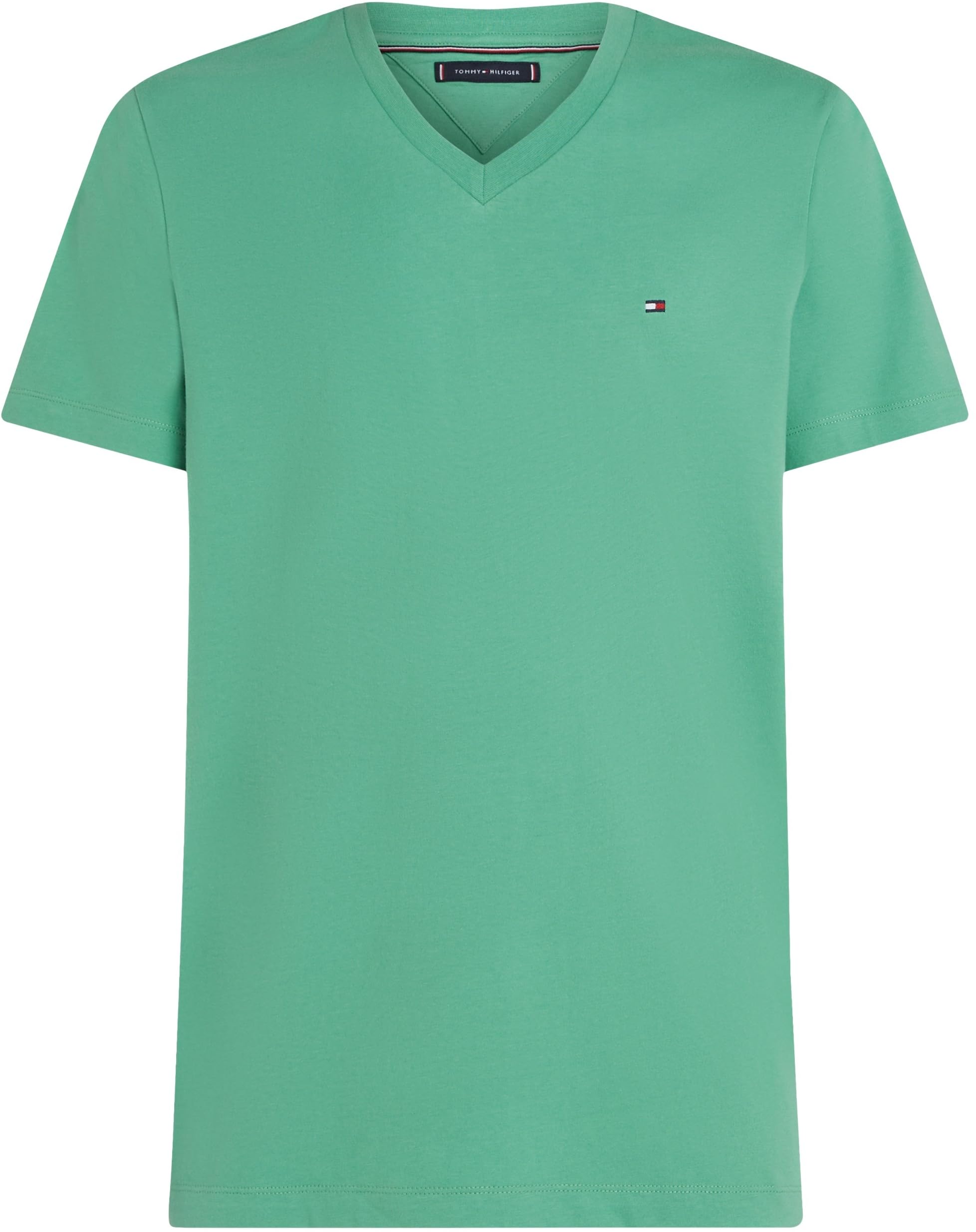 Tommy Hilfiger T-Shirt Manches Courtes Homme Essential Tee avec Col en V
