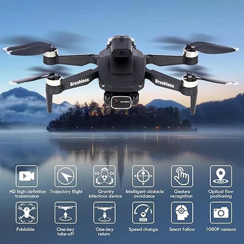 Miniatura 6 de GoolRC Dron con cámara para adultos, mini drones plegables 1080P HD FPV para adolescentes principiantes, cuadricóptero RC sin escobillas con