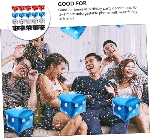 Miniatura 2 de Globos de aluminio con forma de dados de dibujos animados, 20 unidades, para fiestas de cumpleaños, decoración de noche