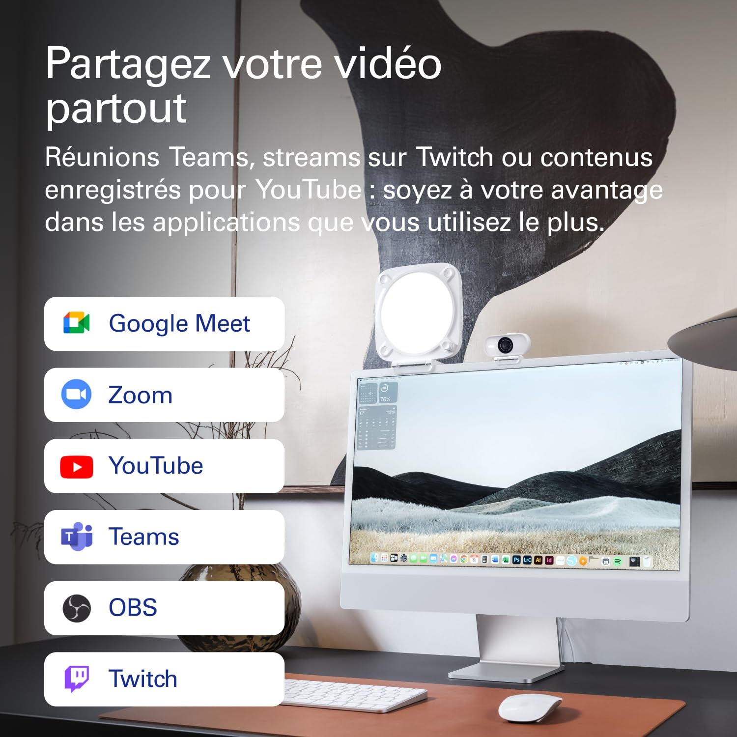 Elgato Neo Video-Lighting Bundle - Webcam Facecam Neo Full HD, Key Light Neo (Commandes intégrées) - Appels vidéo, Enregistrement - Zoom, Teams - Plug et Play sur PC-Mac-Ordinateur Portable-Ipad