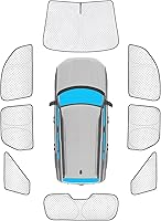 Vista 17 de KMF - Parasol de repuesto para parabrisas, cubierta para ventana lateral y trasera, cubierta protectora para visor, para campamento, bebé, bloqueo