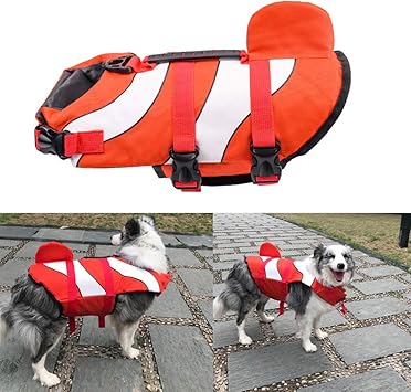 Amazon Balacoo 犬用 ライフジャケット 救命胴衣 フローティングベスト 水泳の練習用品 ペット用 ライ フベストジャケット 安全な泳ぎを補助 小型犬 中型犬 大型犬 Balacoo レインコート ライフジャケット 通販
