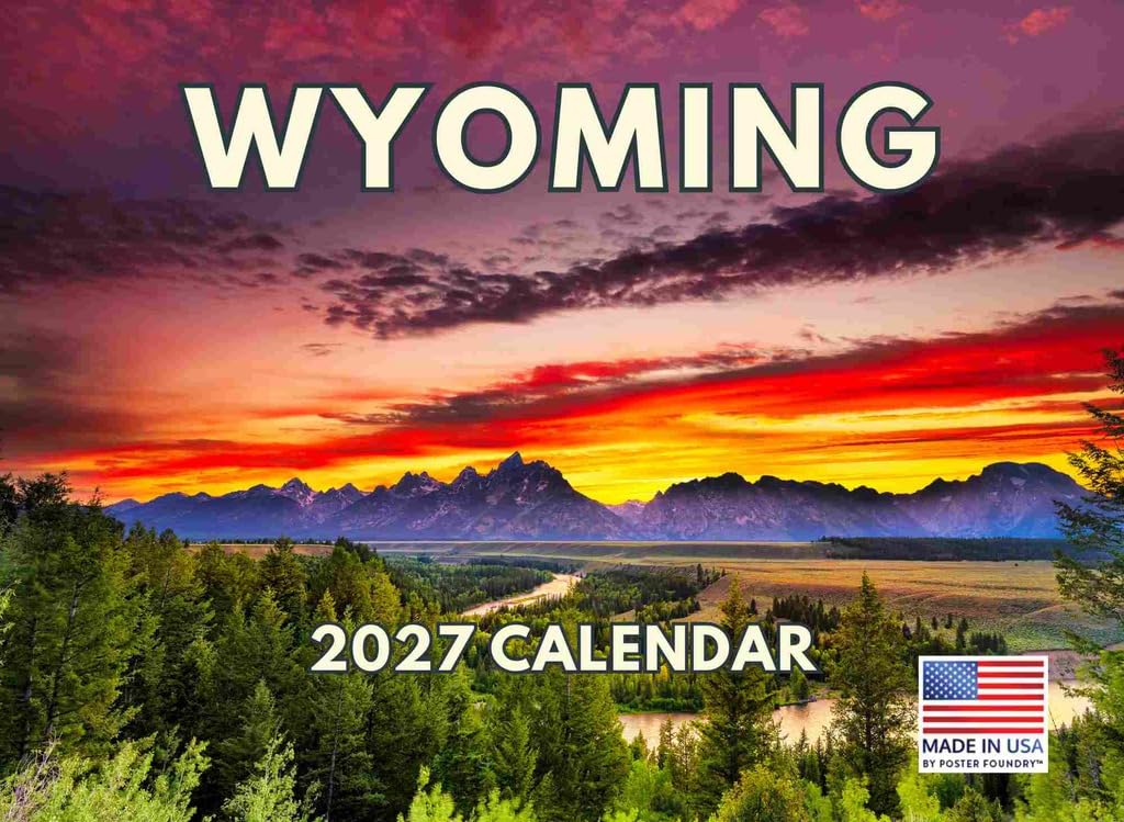 Wyoming Calendar 2027 Monthly Wall Calender 12 Month โ image 1