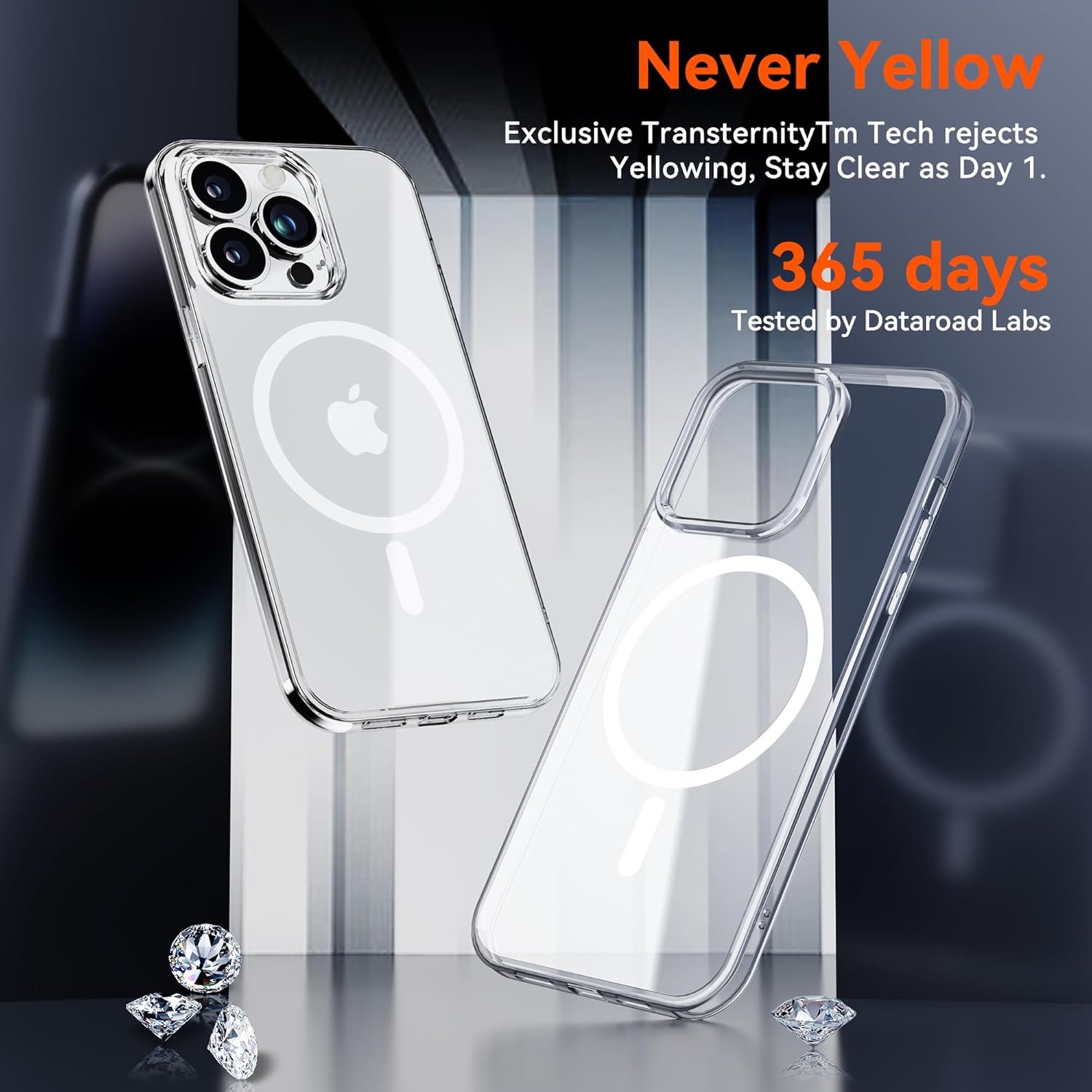 IHAITUN Dataroad Slim Designed Magnetic for iPhone 15 Pro Case 6.1 inch [Compatible with Magsafe] Ultra Transparent Hard PC Thin Back Protection Cover for iPhone 15 Pro Lightweight Phone Shell,Clear
