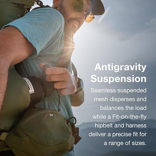 Miniatura 3 de Osprey Atmos AG 65 - Mochila de mochilero para hombre, azul Venturi, talla S  M