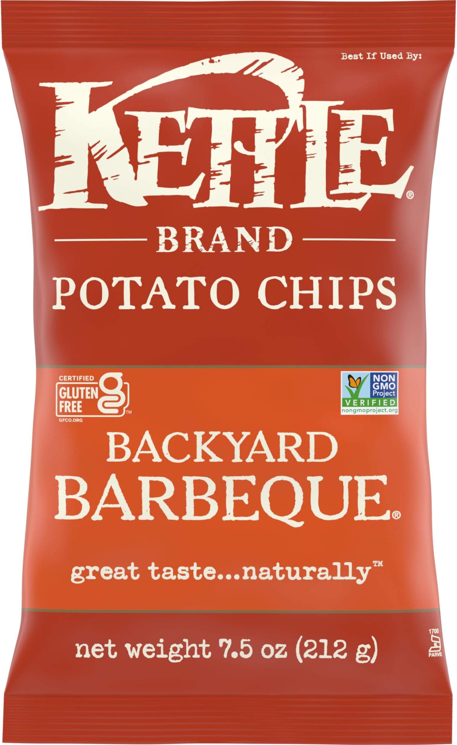 Potato Chips, Backyard Barbeque Kettle Chips, 7.5 Oz