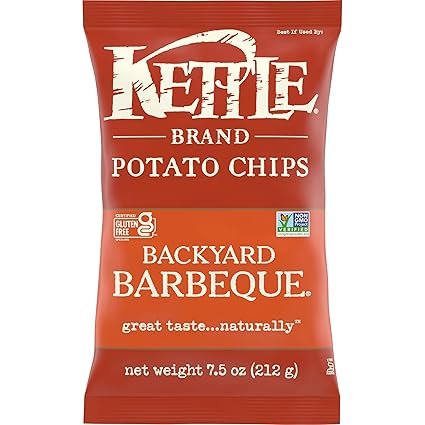 Kettle Brand Backyard Barbeque Kettle Potato Chips, Gluten-Free, Non-GMO, 7.5