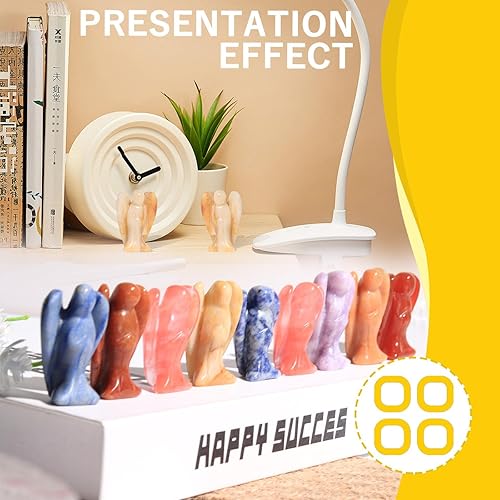 Miniatura 6 de QINJIEJIE Cristales de jade amarillo, decoración de ángel, estatua de la paz, piedra de la guarda, ángel de la guarda, piedras preciosas talladas a