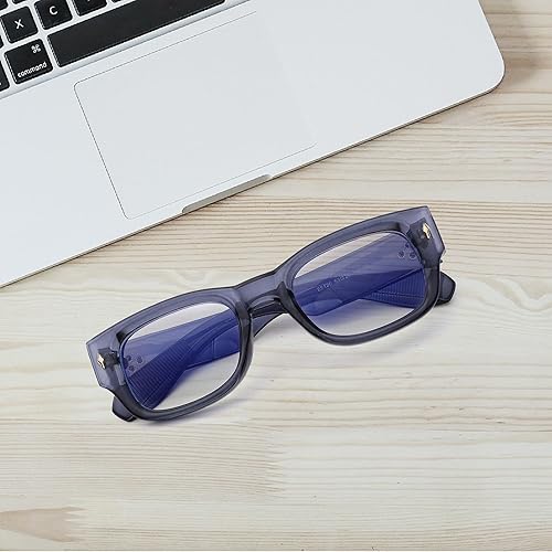 Miniatura 5 de AZorb Lentes de bloqueo de luz azul para mujeres y hombres, a la moda, para computadora, juegos, lectura, marco cuadrado grueso, lentes
