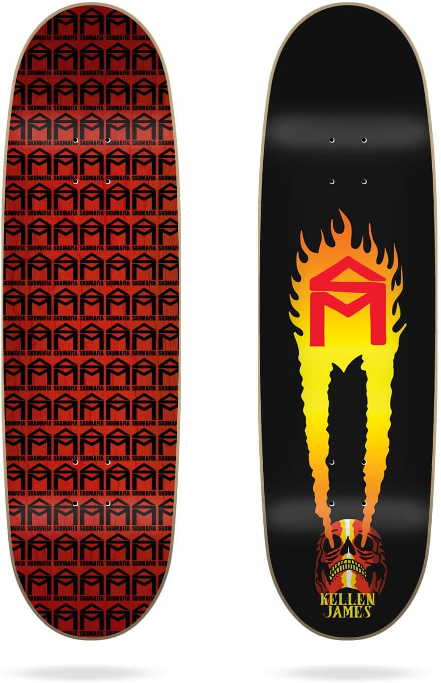 SK8MAFIA Kellen James Flame 8.75"x32" Deck Board, Adult Unisex, Multicolor (Multicolor), One Size
