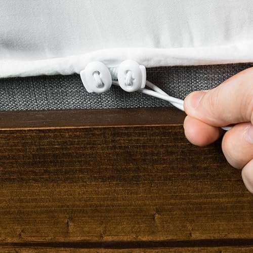 Miniatura 6 de CinchFit Juego de sábanas tamaño California King de 600 hilos, 100 % algodón, con parte superior dividida que no se desgarra, para cama ajustable,