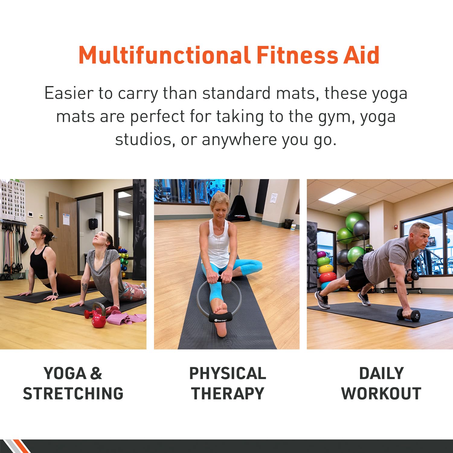 Cuerpo Sport Yoga y Fitness (, 1/4 Pulgadas, púrpura