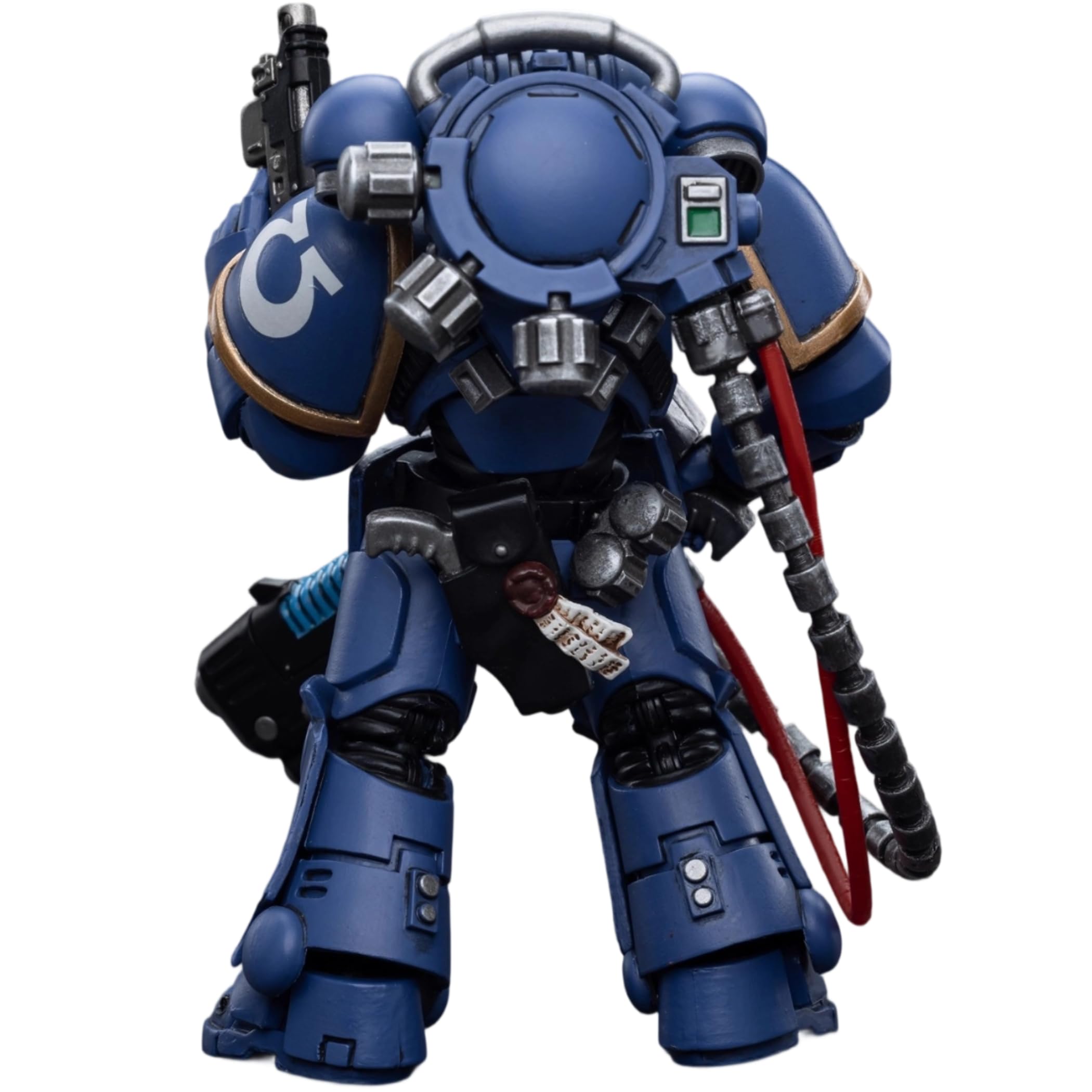 JOYTOY Brother Paxor Warhammer 40K 1/18 Action Figure Ultramarines Hellblasters Brother Paxor Modello da collezione 11,9 cm Regali di compleanno