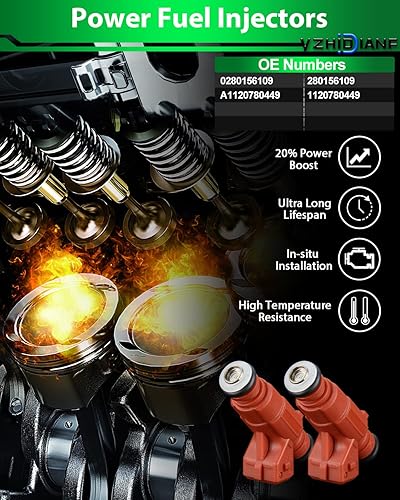 Miniatura 4 de 0280156109 2.6L 3.2L C240 C320 inyectores de combustible se adapta a Mercedes-Benz C240 C320 2001-2005, CLK320 2000-2005, E320 2001-2005, MLL, 320