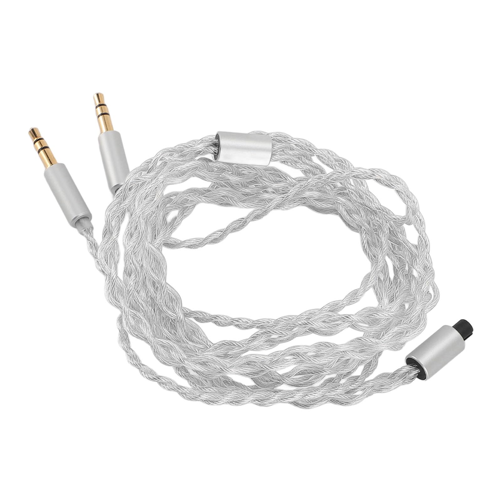 Cavo Sdoppiatore per Cuffie, Sdoppiatore a Y 3 in 1, Connettori Maschio da 4,1 Piedi da 3,5 Mm a Connettori Femmina da 2,5 Mm, 4, per Cuffie, Telefoni, Tablet, Laptop, con Spine (SILVER)