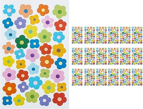 702 calcomanías de flores para álbumes de recortes, calcomanías de flores pequeñas para laptop, 18 hojas de margaritas coloridas, calcomanías