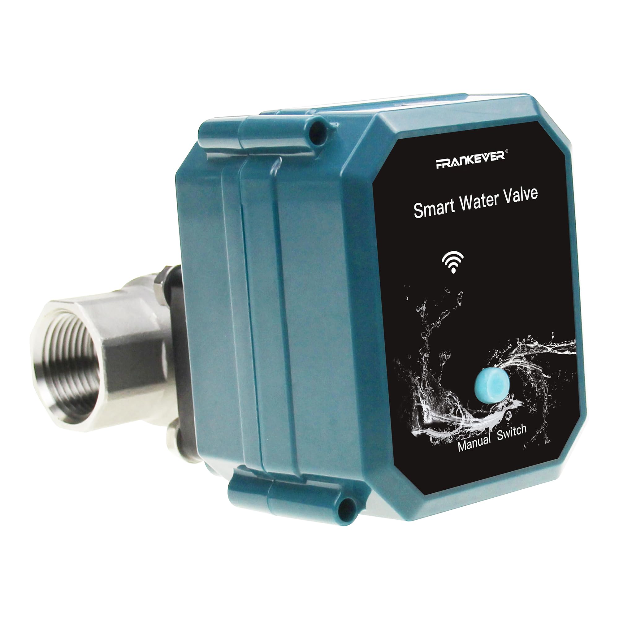 Smart DN20 - Válvula de agua (3/4", con wifi e interruptor manual) | Temporizador inteligente per valvole dell'acqua, regolazione della pressione dell'acqua con app, control del flujo d'acqua