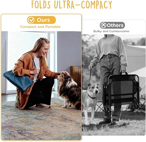 Miniatura 4 de Catre plegable elevado para perro, cama elevada grande para perros para exteriores, cama fresca a prueba de mordidos, portátil, resistente hasta 160