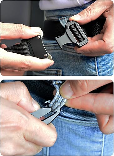 Miniatura 8 de Llavero táctico militar para hombres, mosquetón de liberación rápida, llaveros EDC Gear con anillo de acero inoxidable