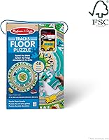 Vista 4 de Melissa & Doug Round The Shore Tracks Rompecabezas de Cartón para Suelo y Vehículos de Cuerda – 48 Piezas, para Niños y Niñas de 4+ - Certificado FSC
