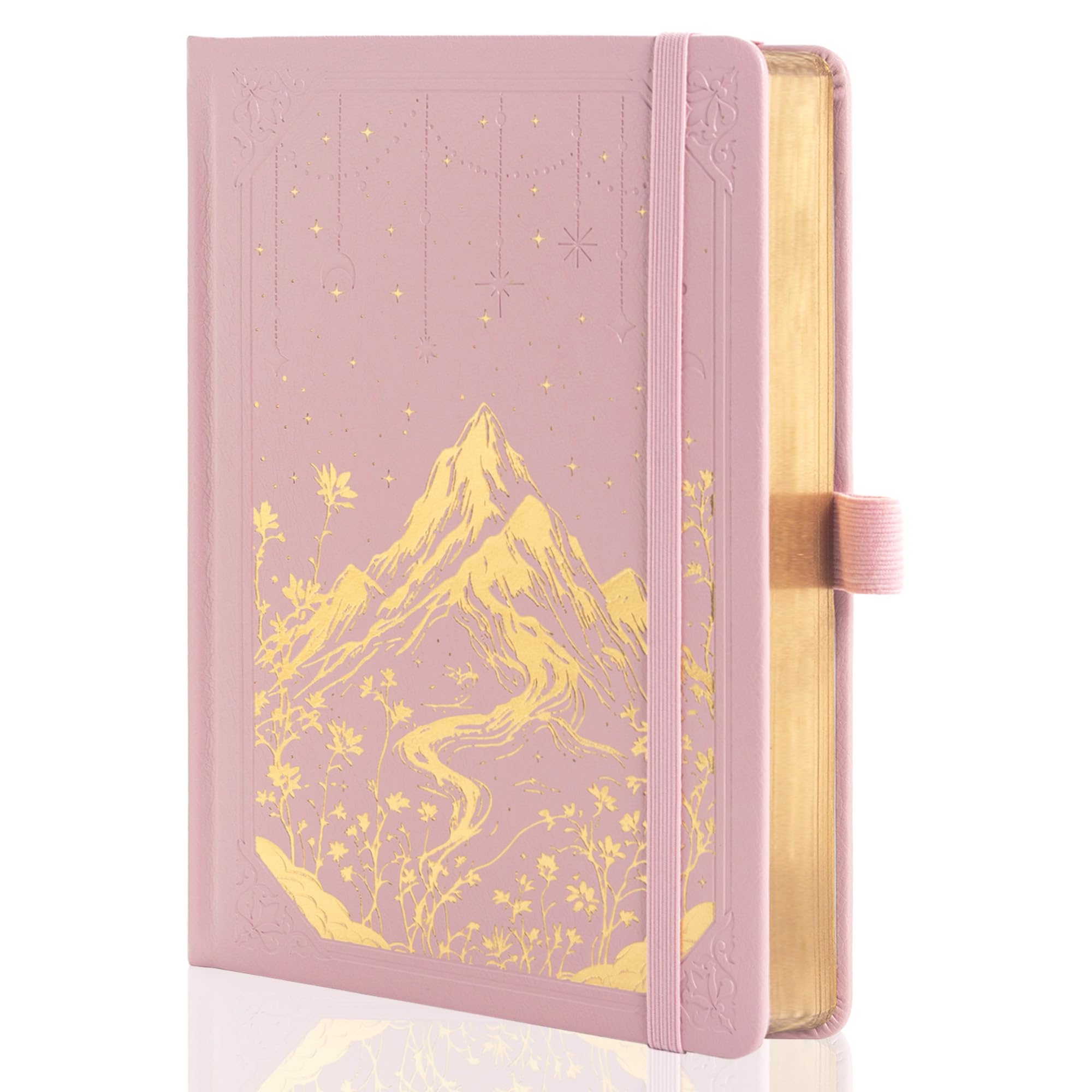 MGGAO Lined Journal Notebook for Women Men, A5 Aesthetic Notebook with 316 Numbered Pages, College Ruled Notebooks for Writing, Note Taking, Journaling, Hardcover Journal with Golden Edges