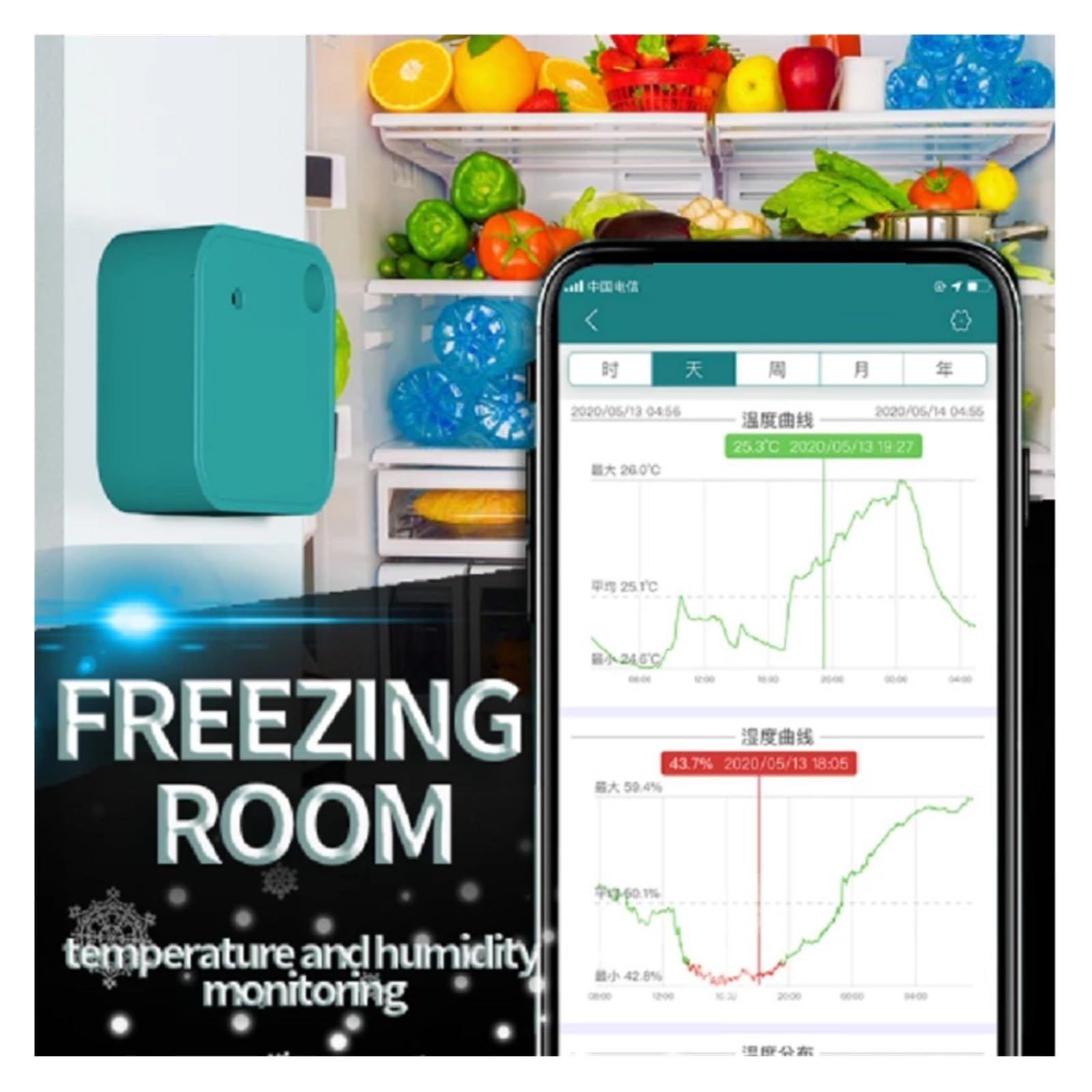 WIFI Czujnik Temperatury I Wilgotności Kryty Higrometr Termometr Detektor Rejestratory Danych Zdalne Powiadomienie O Alarmie Dla Aplikacji Dokładny Monitor(Gateway)