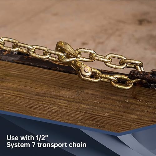 Miniatura 13 de Gancho deslizante de horquilla de 5/16 pulgadas con pestillo de seguridad, forjado G70 de capacidad de 14,000 libras, ganchos de cadena de seguridad