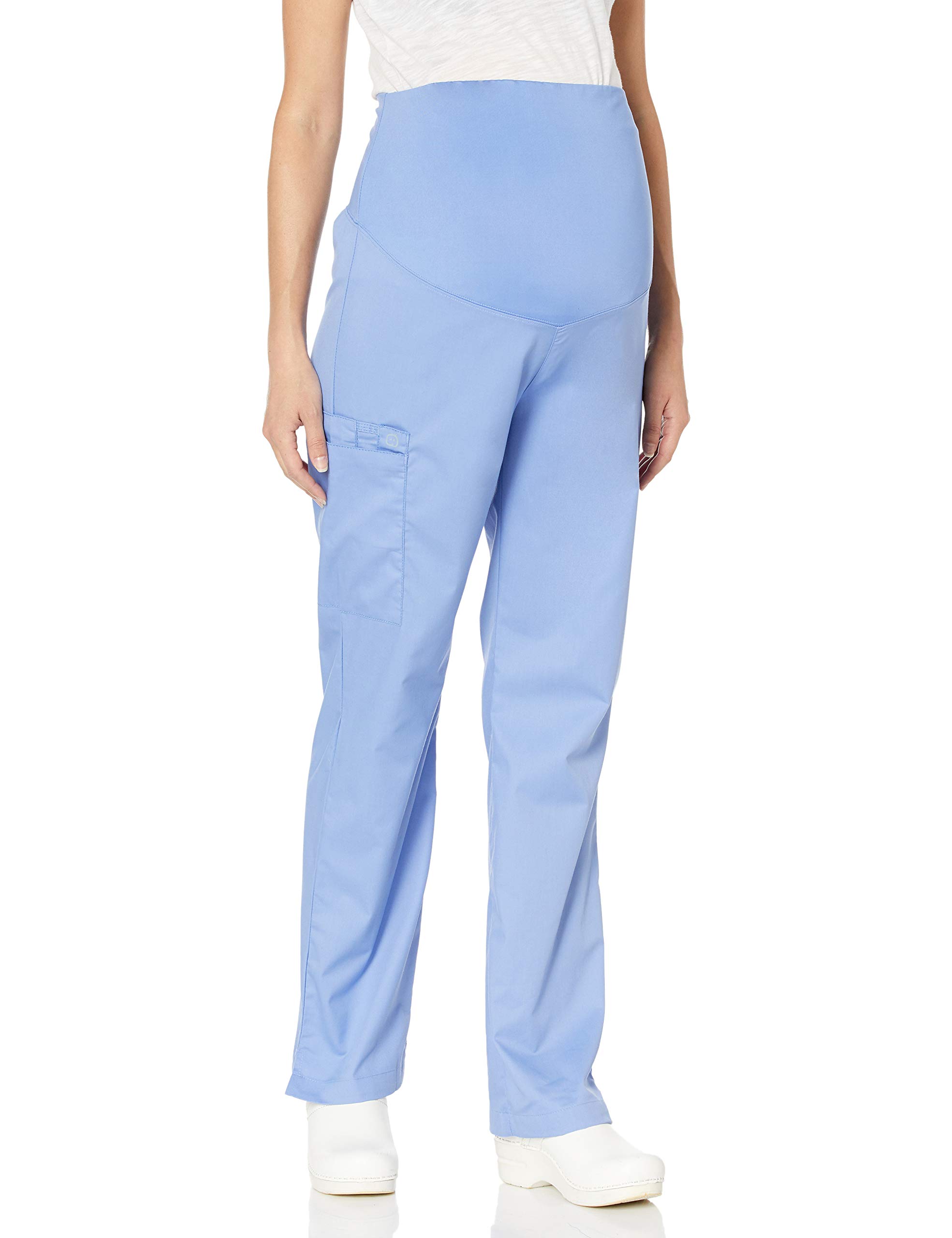 WonderWink Womens Wonderwork Maternity Pant Ceil Blue Small