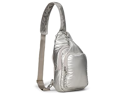 Baggallini Central Park Sling Backpack Bags Platinum Ecopuff, Nylon