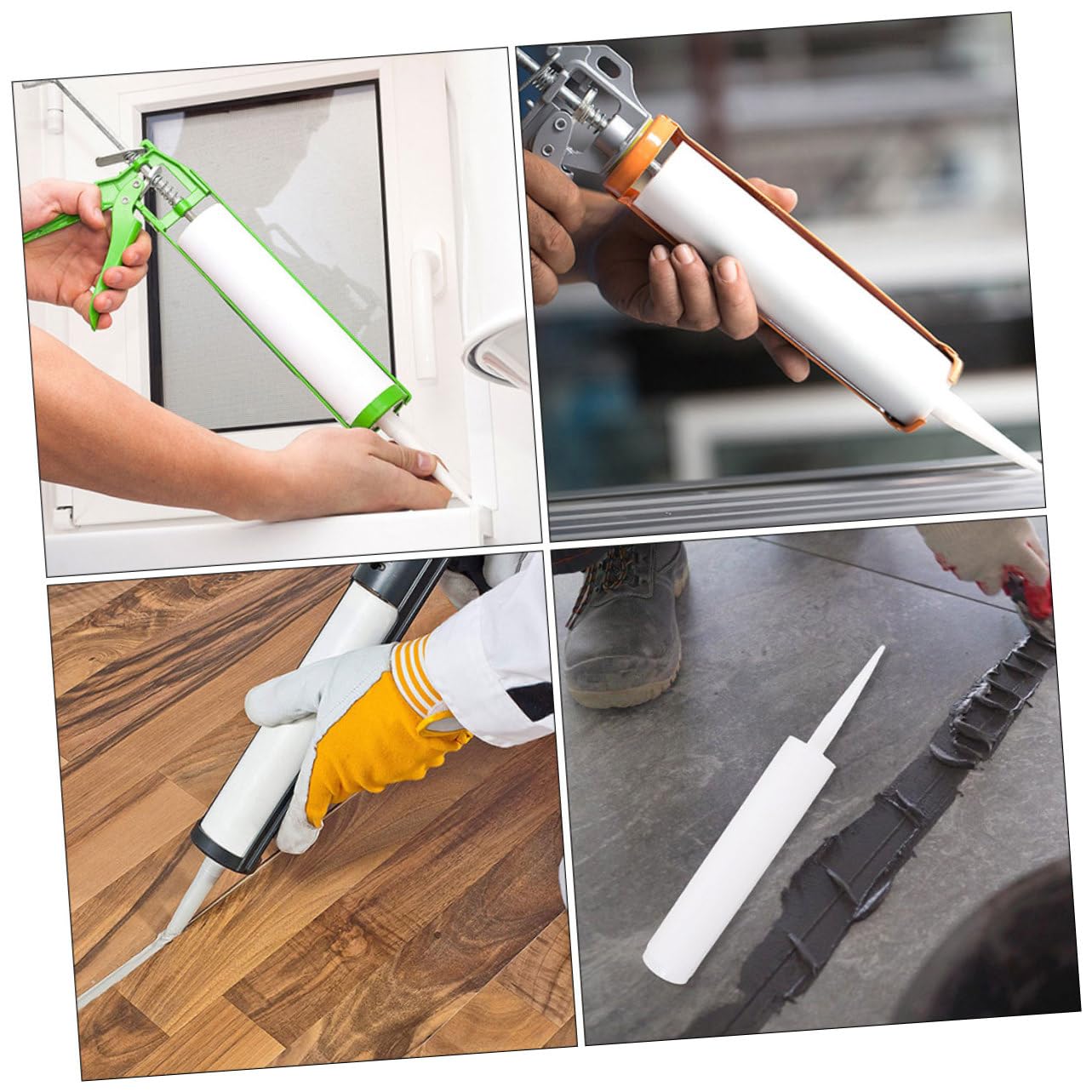 Angoily 4 Ensembles Tube Vide De Mastic De Beauté Tubes De Calfeutrage Du Mastique Scellant Jointoyer Tubes De Mastic Vides Calfater Scellage Plastique Blanche 4 Pièces * 4